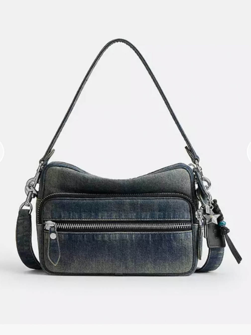 NWT - Coach Dakota Crossbody Bag In Regenerative Cotton Denim w/Charms